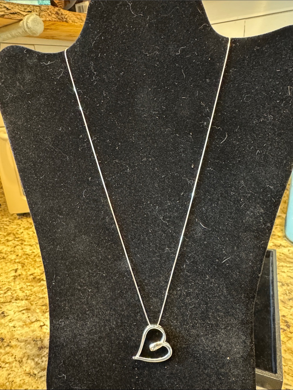 Sterling Silver Open Heart Pendant Necklace - Elegant Women's Jewelry